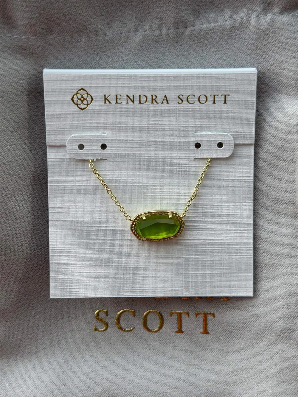 Kendra Scott Green Pendant Necklace